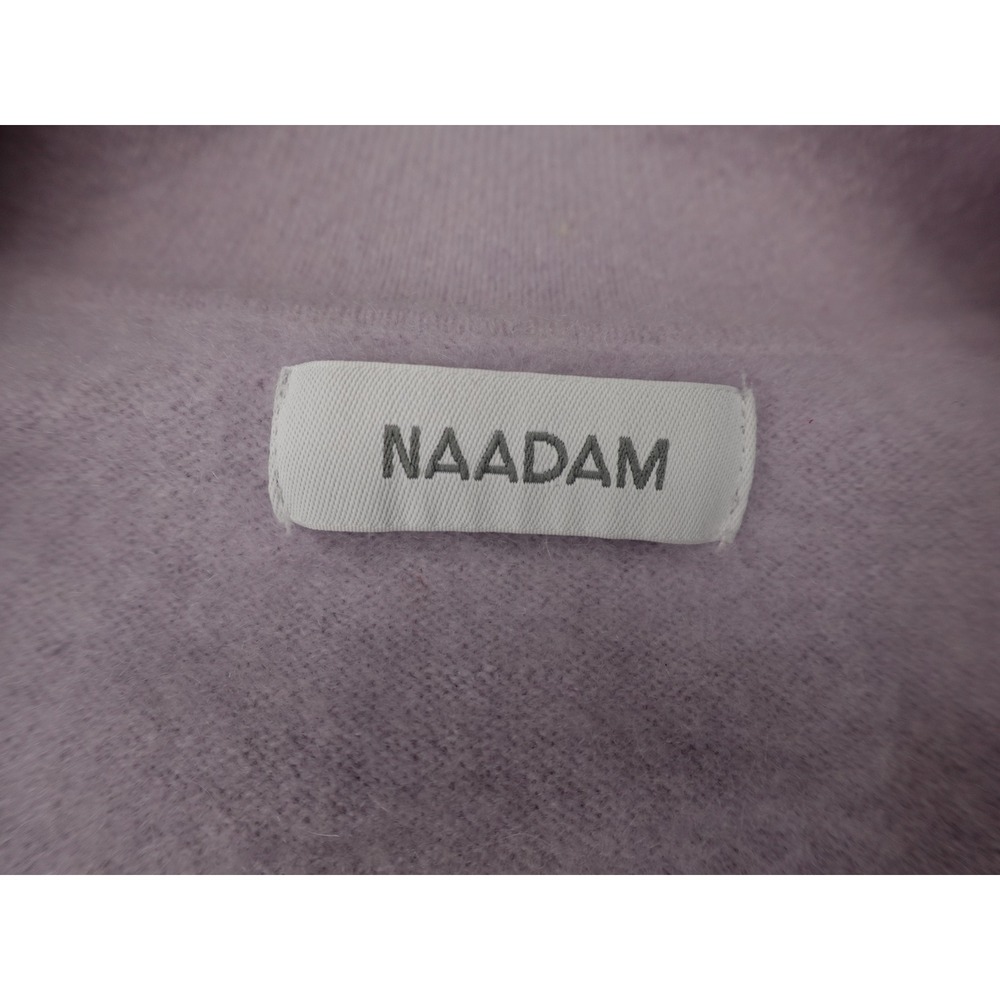 Naadam Polo Sweater Womens Small Lilac 100% Cashmere V-Neck Long Sleeve - Picture 2 of 8